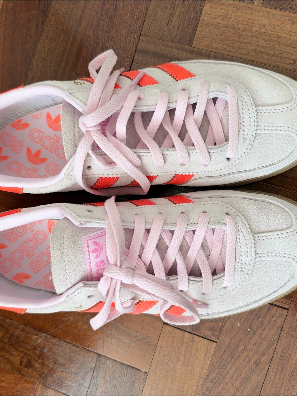 adidas Spezial Pink and Coral Suede Low-Top Sneakers